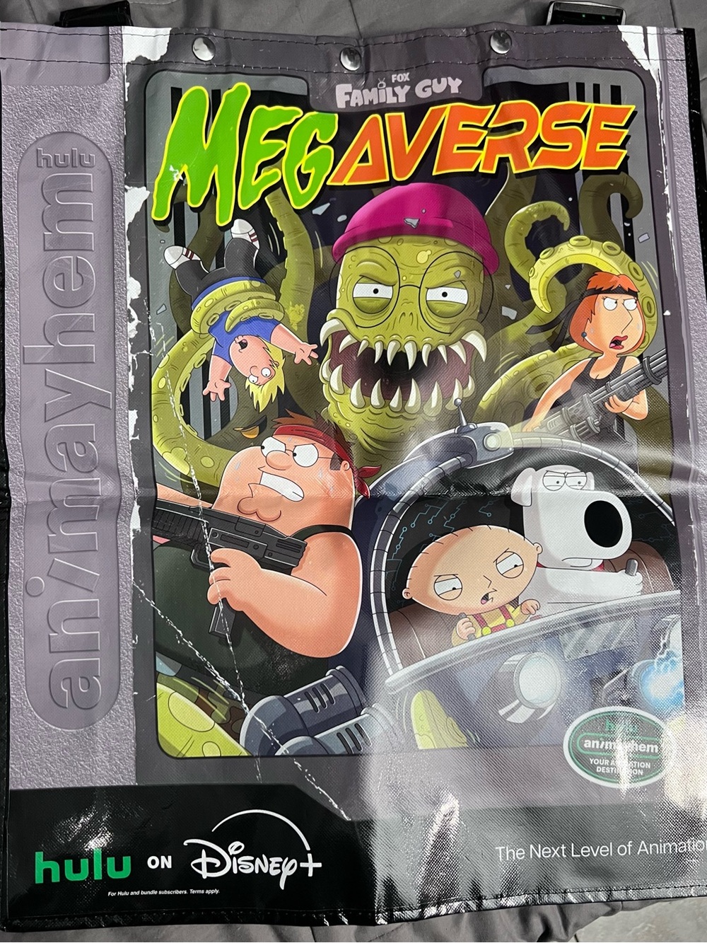 Family Guy Megaverse Hulu ‘AniMayhem’ Tote Bag - San Diego Comic Con 2026